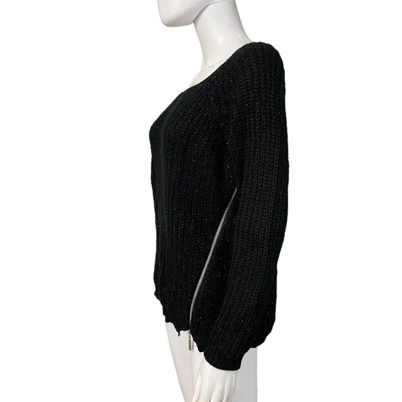 Miss Morena Black Side Zippers Sweater - Picture 3 of 8